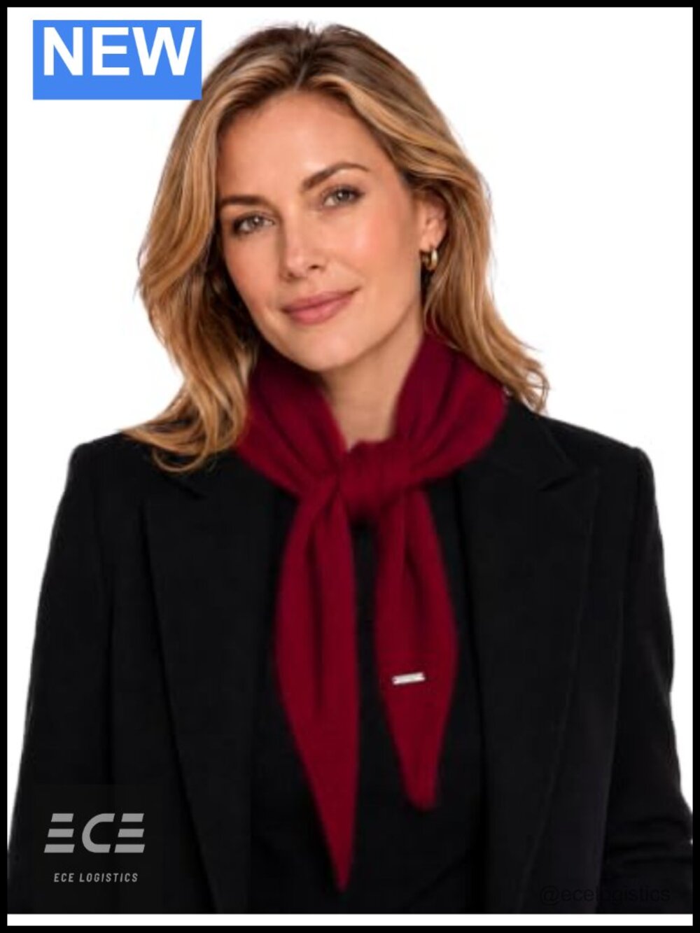 Cashmere Merino Wool Blend Triangle Scarf Neck Warmer